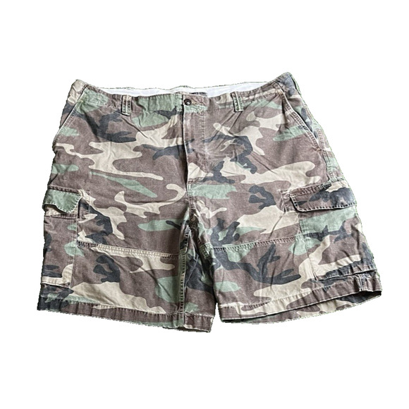 POLO RALPH LAUREN Mens Cargo Shorts Camo Relaxed Military Combat 42 9" - Picture 1 of 8
